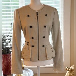 Banana Republic Cream Double-Breasted Blazer